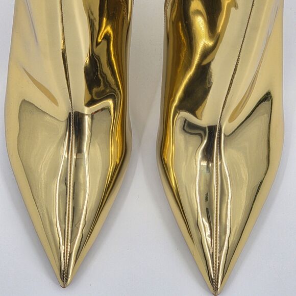 Gianni Bini Harrison Ankle Boots Booties Womens Size 8 Metallic Gold Party Club - Picture 5 of 12